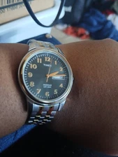 Timex Charles Street T2N093 Men's Quartz Wristwatch - Two-Tone/Black