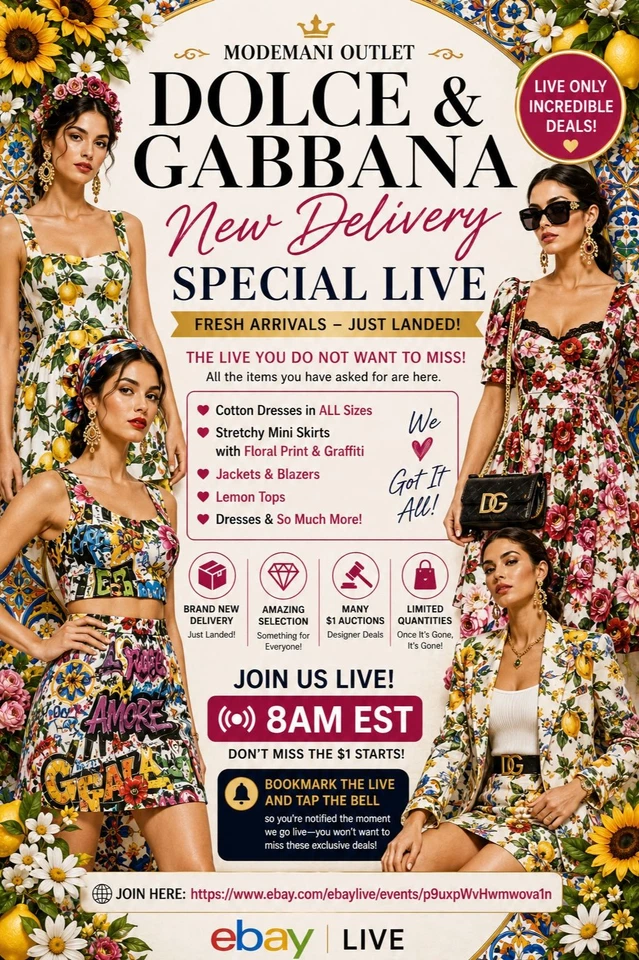 👜👒New Delivery Live Show! Dolce & Gabbana Incredible Sale Items!👒👜
