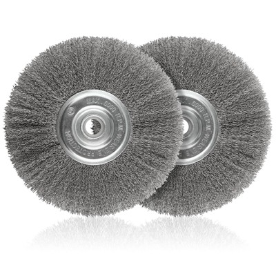 8-Inch Wire Wheel for Bench Grinder 0.012 Carbon Steel Wire with 5/8''Arbor Ho...