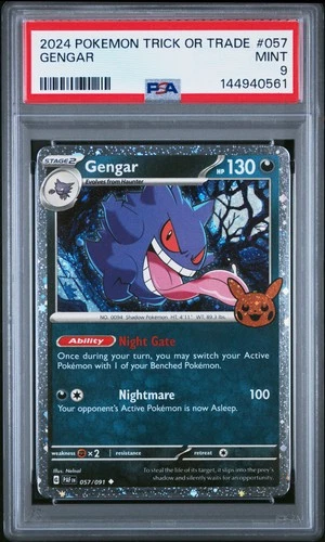 144940561 Gengar 2024 Pokemon Trick or Trade #057 PSA 9