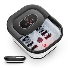 Collapsible Foot Spa Bath Massager with Heat, Pedicure Foot Spa with Bubbles,...