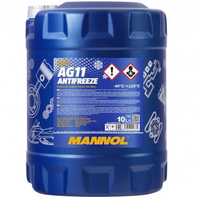 10 LITER MANNOL KÜHLERFROSTSCHUTZ BLAU AG11 G11 40°C GEBRAUCHSFERTIG KÜHLMITTEL