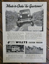 1950 4x4 Willys Station Wagon Original Magazine Print Advertisement 1950 4x4 Willys Station Wagon Original Magazine Print Advertisement