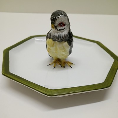 Mottahedeh design Owl Plate  7.5 inches  Italian 
