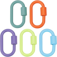 5Pcs Enamel Carabiner Lock Screw Carabiner Clip Hook Buckle Screw Locking Keycha