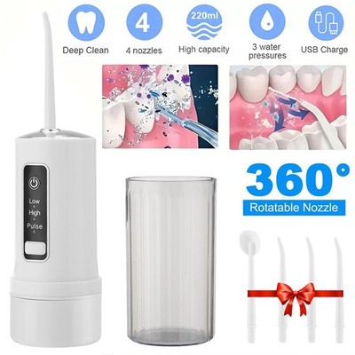 Cordless Water Flosser Dental Oral Irrigator Travel Teeth Cleaner 30 Days Using