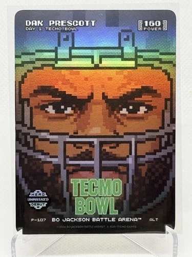 Bo Jackson Battle Arena Tecmo Day 1 Alt Dak Prescott Promo SP Green logo Attak