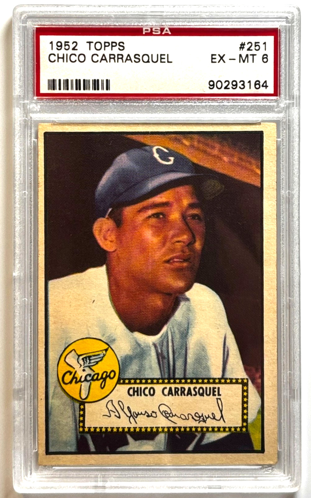 1952 Topps #251 CHICO CARRASQUEL PSA 6 EX-MT