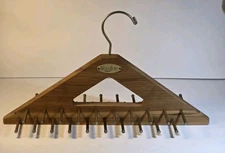 Woodlore Wooden Cedar Tie Belt & Scarf Hanger Closet Organizer 42 Pegs used