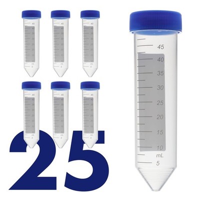 Kashi Scientific 50mL Screw-Cap Conical Centrifuge Tubes, Sterile Transparent Te