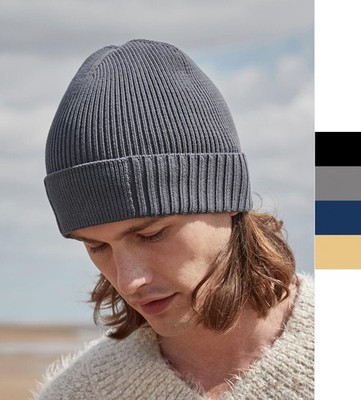 Beechfield Organic Cotton Engineered Patch Beanie B438N Beanie NEU