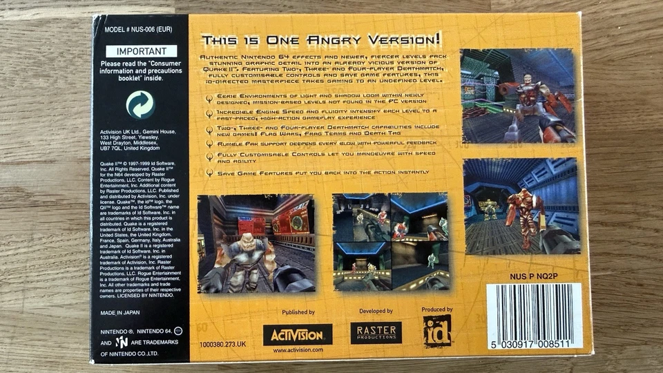 Quake II (English) - Nintendo 64 - N64 - OVP - CIB - Bild 4 von 4