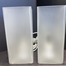 IKEA Grono Lamps Two Light Frosted White Glass Vintage Square Rectangular