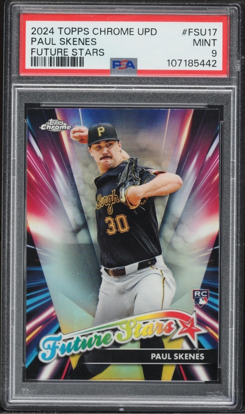 2024 Topps Chrome Update Future Stars #17 Paul Skenes Rookie RC PSA 9 MINT