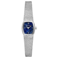 Brand New Bulova 96L343 Goddess of Time Blue Dial Stainless Steel Ladies Watch