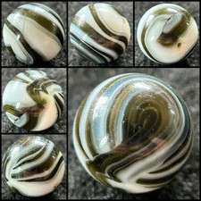 Antique Hand-Gathered Transitional MFC Christensen Slag Marble 0.61