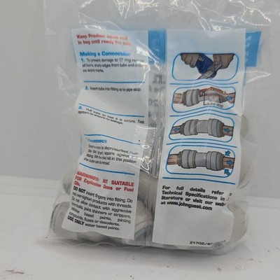 John Guest PI211208S Elbow Push-to-Connect Fitting 3/8 in x 1/4 in Bag of 10