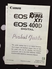 Canon EOS Digital Rebel XTi EOS 400D Pocket Guide Only