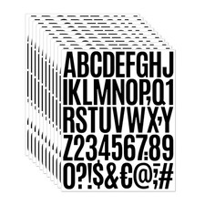 10 Sheets 500 Pcs Vinyl Letter Stickers,2 inch Self-Adhesive Alphabet Numbers...