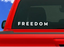 FREEDOM Vinyl Decal Sticker - Die Cut weatherproof - Charlie Kirk Patriotism USA