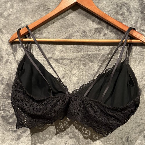 Auden Donna Tg XL Nero Pizzo Leggermente Foderato Bralette Doppio Cinturino - Foto 6 di 9