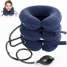 Neck Stretcher Cervical Traction Device Adjustable Inflatable for Pain Relief