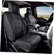 Leather Seat Cover, Custom Fit for Ford F150 Seat Covers, Ford Front Black