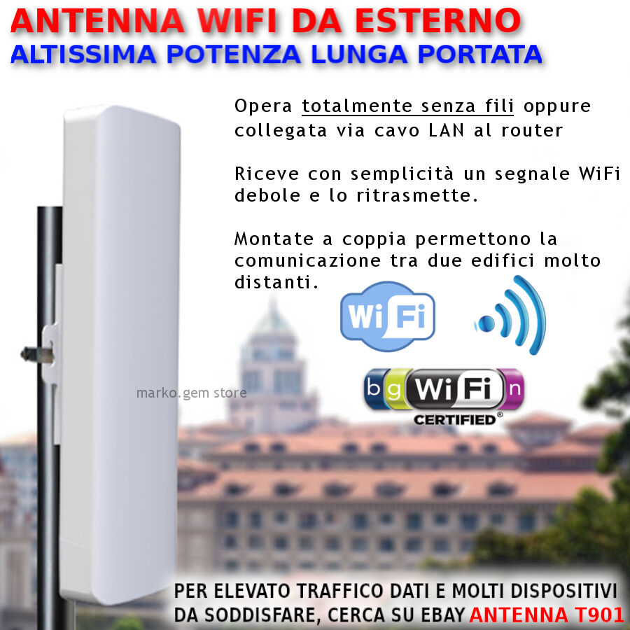Antenna WiFi esterno alta potenza ripetitore amplificatore