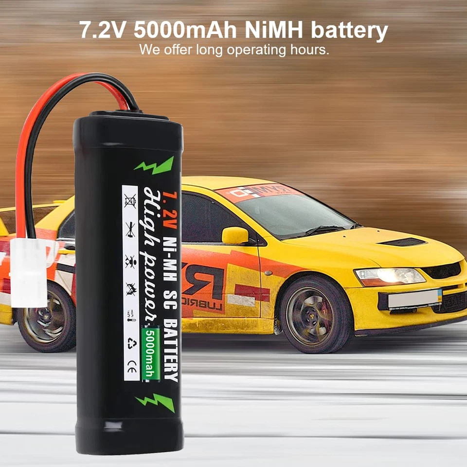 2 Stücke 5000mAh Wiederaufladbar Akku 7,2V Ni-MH Pack RC-Akku Tamiya Stecker - Bild 2 von 4