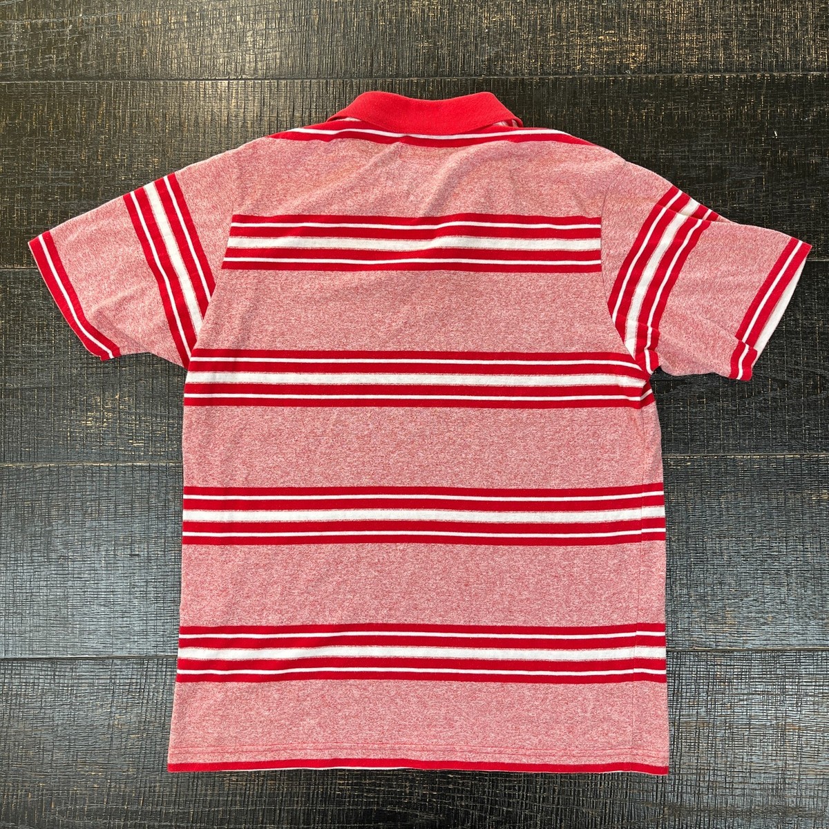 Supreme Heather Red Stripe Collared Casual Polo Men's Size M Supreme Heather Red Stripe Collared Casual Polo Men's Size M