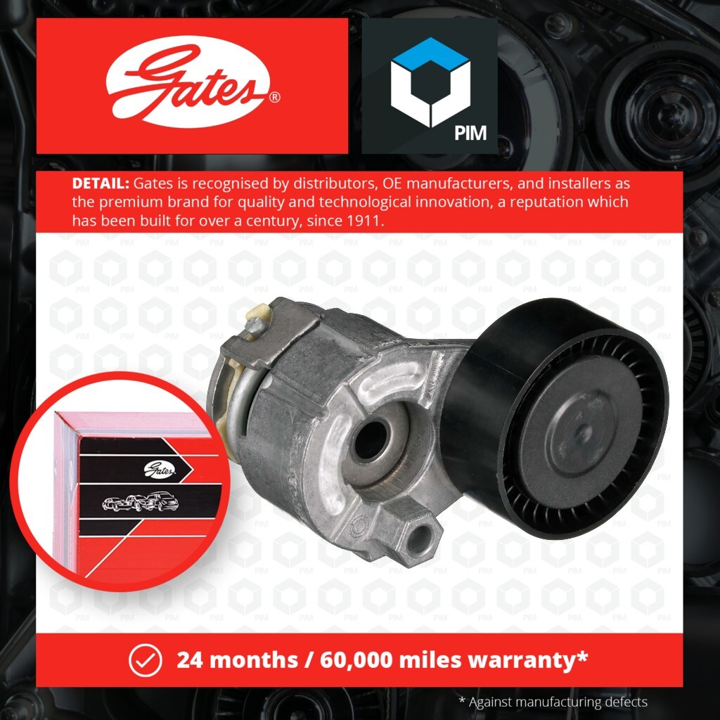 RENAULT TWINGO Mk2 AUX Belt Tensioner 1.6 1.5d 07 to 14 Drive V 