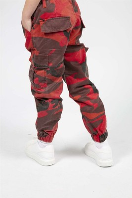 Girls Kids Army Camouflage Cargo Combat Trousers Full Mid Waist Stretch Printed