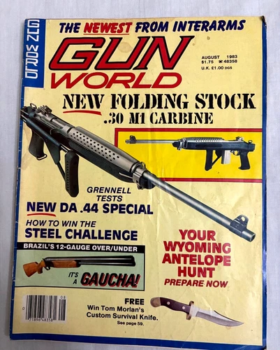 VTG Gun World Magazine August 1983 Volume XXIII Number 12 Wyoming for Antelope