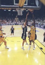 Lisa Leslie Los Angeles Sparks shoots the ball over Rebecca Lobo N- Old Photo