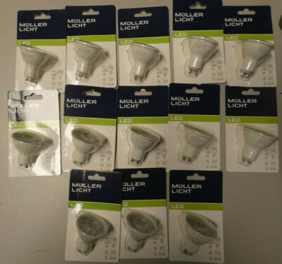13 Stück GU10 Leuchtmittel 6,5W - 45 Warm White 230V LED 2700k L-951