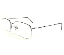 Marchon Eyeglasses Frames FLEXON 606 LT GUNMETAL Shiny Silver Half Rim 54-19-140