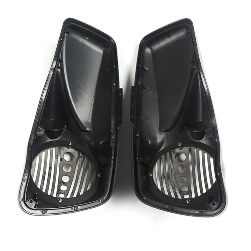 Vivid Black 8" Speaker Lids w/ Tweeter port For 2014-2023 Harley Touring Models - Picture 7 of 16