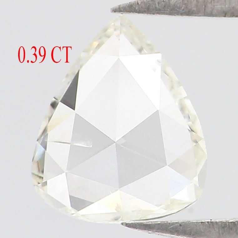 Natural Loose Pear White-I Color Diamond 0.39 CT 6.10 MM Rose Cut Diamond L1579 - Image 2 of 4
