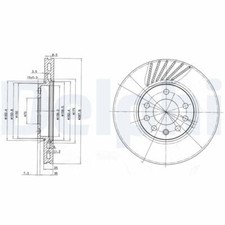 2 x DELPHI BG3142 Bremsscheibe für CITROËN,LOTUS,OPEL,SAAB,VAUXHALL