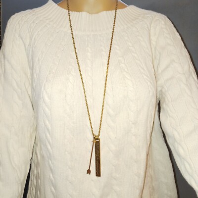 Sadie Robertson Always Live Original by Glory Haus Necklace Gold Tone 19  EUC