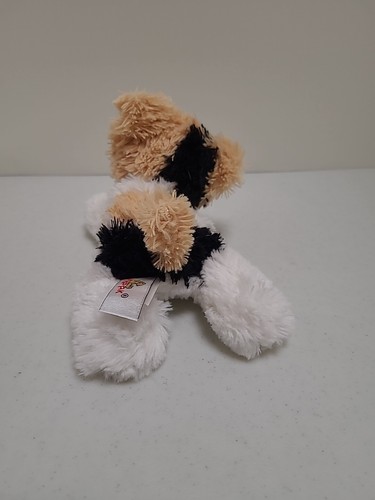 Unipak Pequeño Peluche Peludo Calico Gatito Gato Acostado Marrón Negro Blanco 7 pulgadas - Imagen 3 de 7