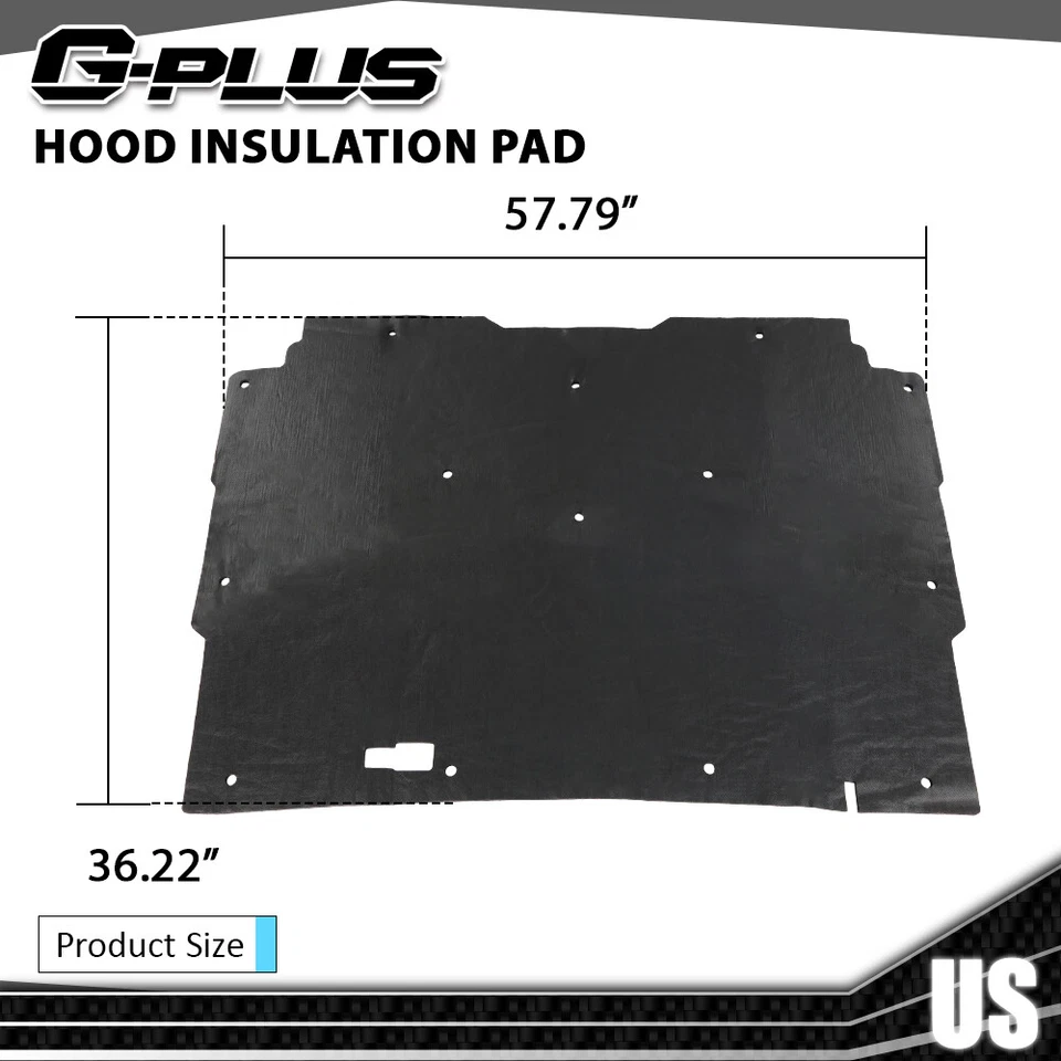 Almohadilla aislante de capó apta para camioneta Chevrolet S10 1982-1993 y Blazer de 1/2" con clips Foto 4 de 4