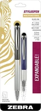 Zebra StylusPen Telescopic Ballpoint Pen, Medium Point, 1.0mm, Black Ink