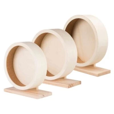 Trixie Exercise Wheel & Stand Wooden High Quality Small Animal Hamster Degu Mice