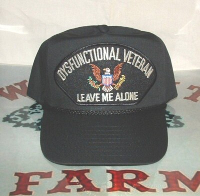 Dysfunctional Veteran Leave Me Alone US Military High Crown Black