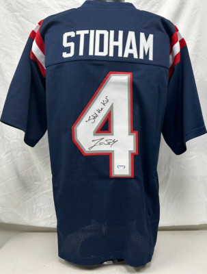Jarrett Stidham Signed Custom Navy Player Jersey (XL) Stid The Kid Insc PSA  982