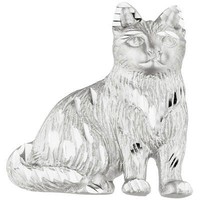 AnhäNger SilberanhäNger Katze Aus 925 Silber Halsschmuck Rhodiniert Teilmattiert
