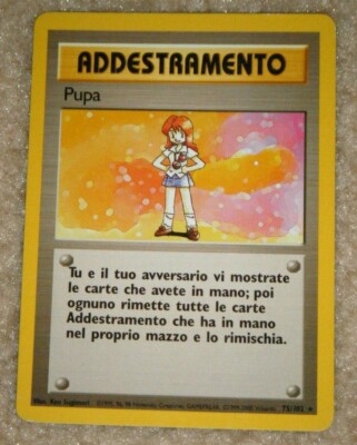 Pupa Italian Pokemon Card 75/102 Base Set Rare WotC Lass Trainer (Non-Holo)