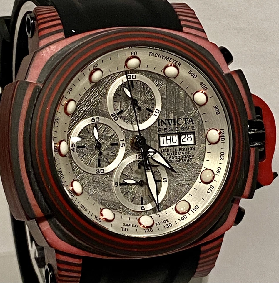 48mm METEORITE Carbon Fiber Case | Auto SW500 Chrono| MAN OF WAR LE#85/500 Watch