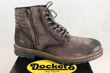 Dockers Boots Lace-up Ankle Winter Boots Gray Leather NEW